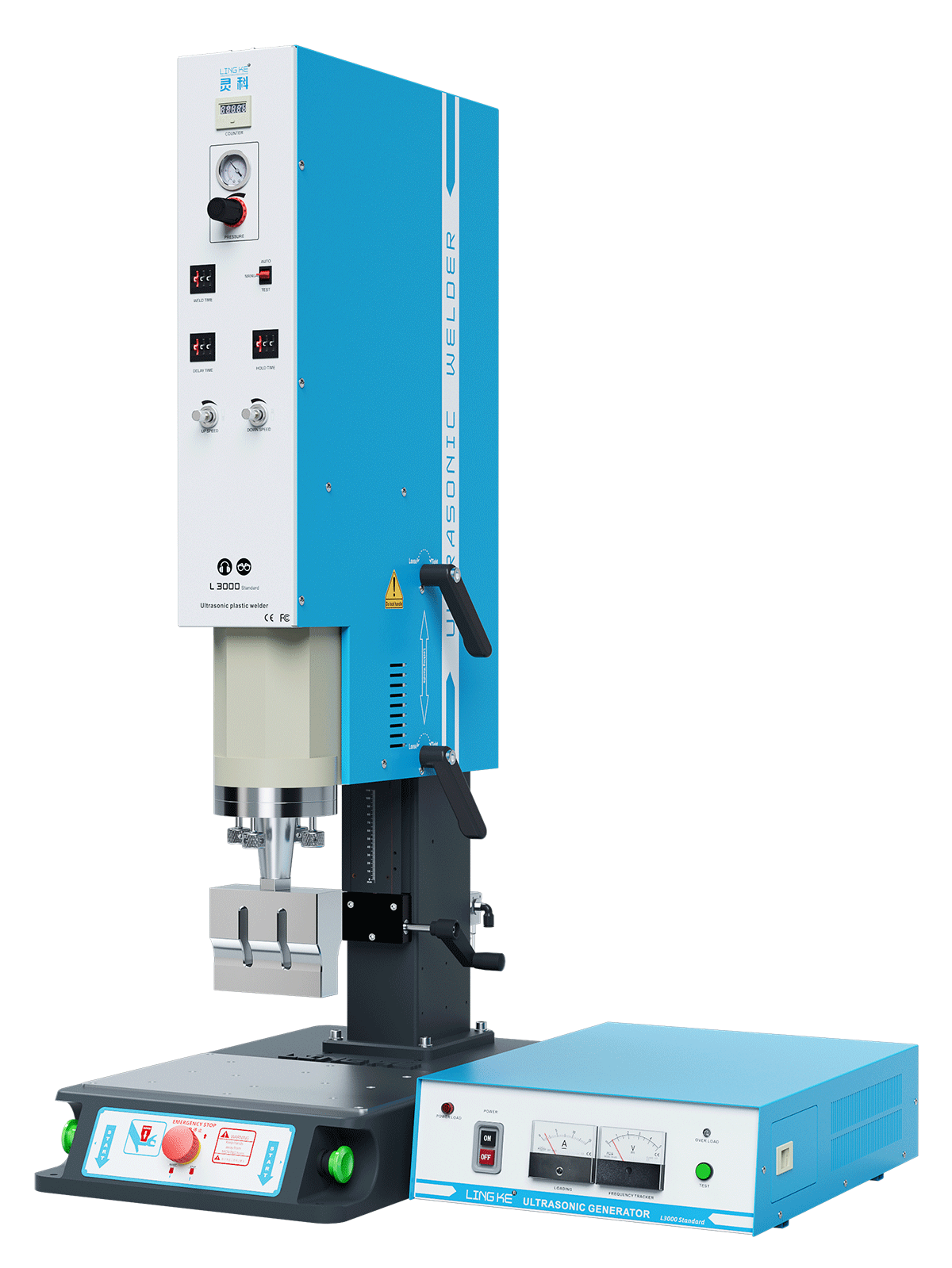 灵科超声波塑料焊接机 方立柱 15kHz-2600/3200W L3000 Standard 模拟